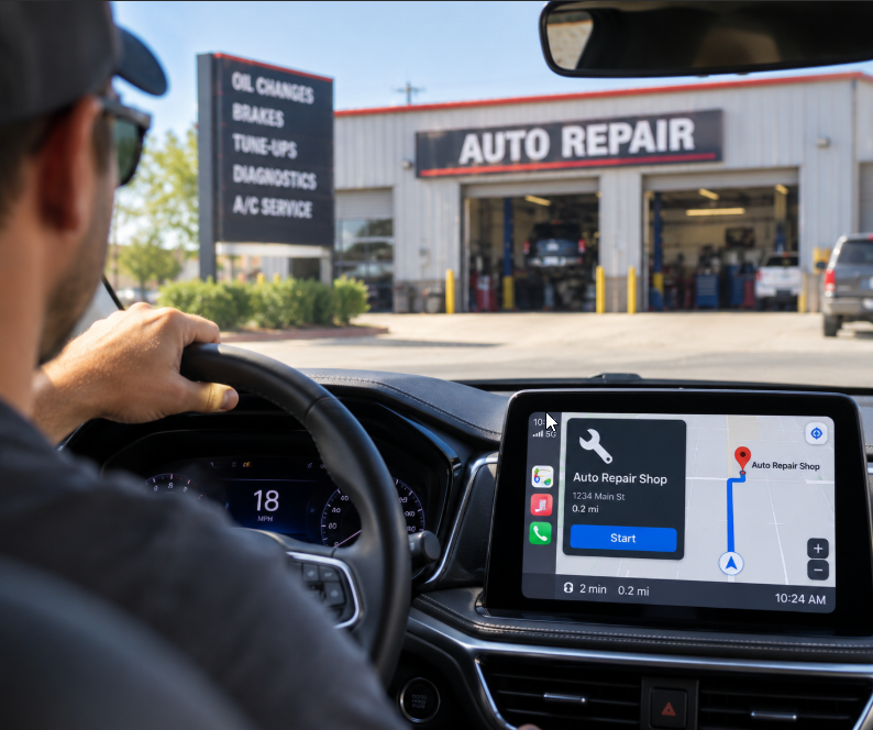 Auto repair shop photography and video production