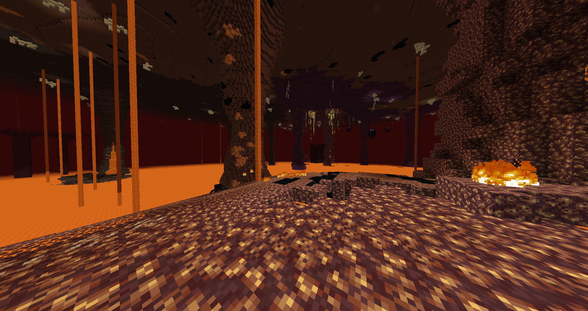 Picture of the nether with NetherEX, Natura installed