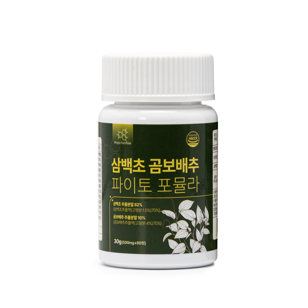 [백세]삼백초 곰보배추 파이토 포뮬라 500mg x 60정