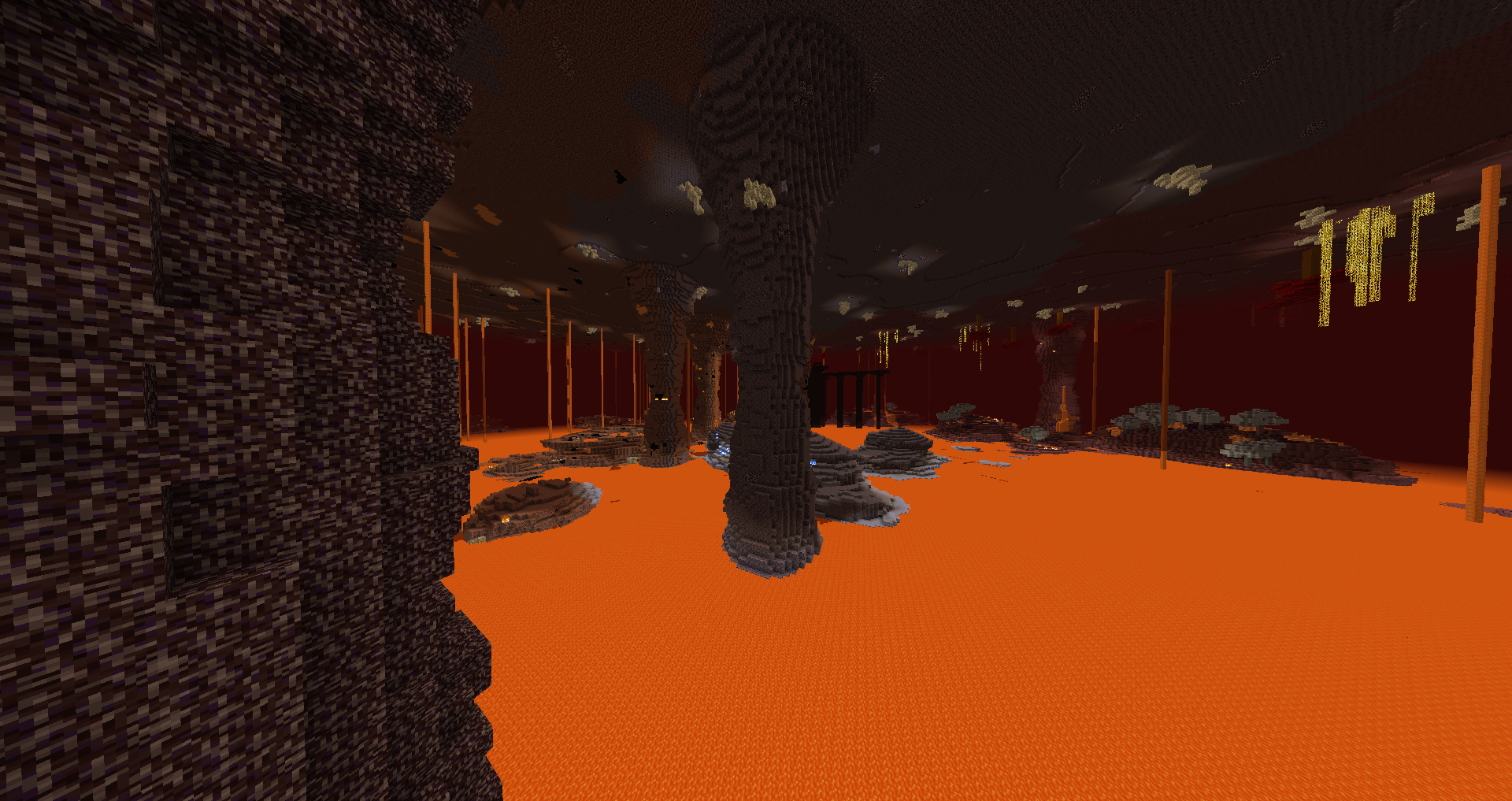 Picture of the nether with NetherEX, Natura installed